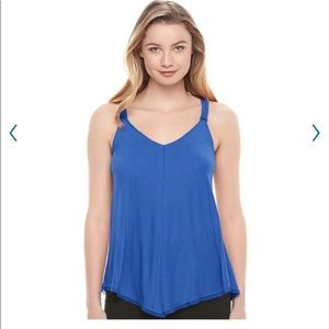 NWT candies criss  cross back grommets tank top